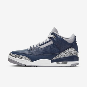 (Men's) Air Jordan 3 Retro 'Georgetown Hoyas / Midnight Navy' (2021) CT8532-401 built for real quiet impact