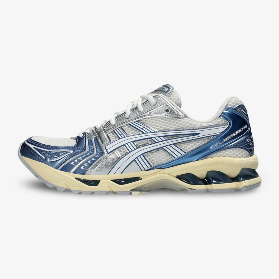 (Men's) ASICS Gel Kayano 14 'Cream / Metallic Blue' (2024) 1203A537-102 smooth silhouettes form-focused