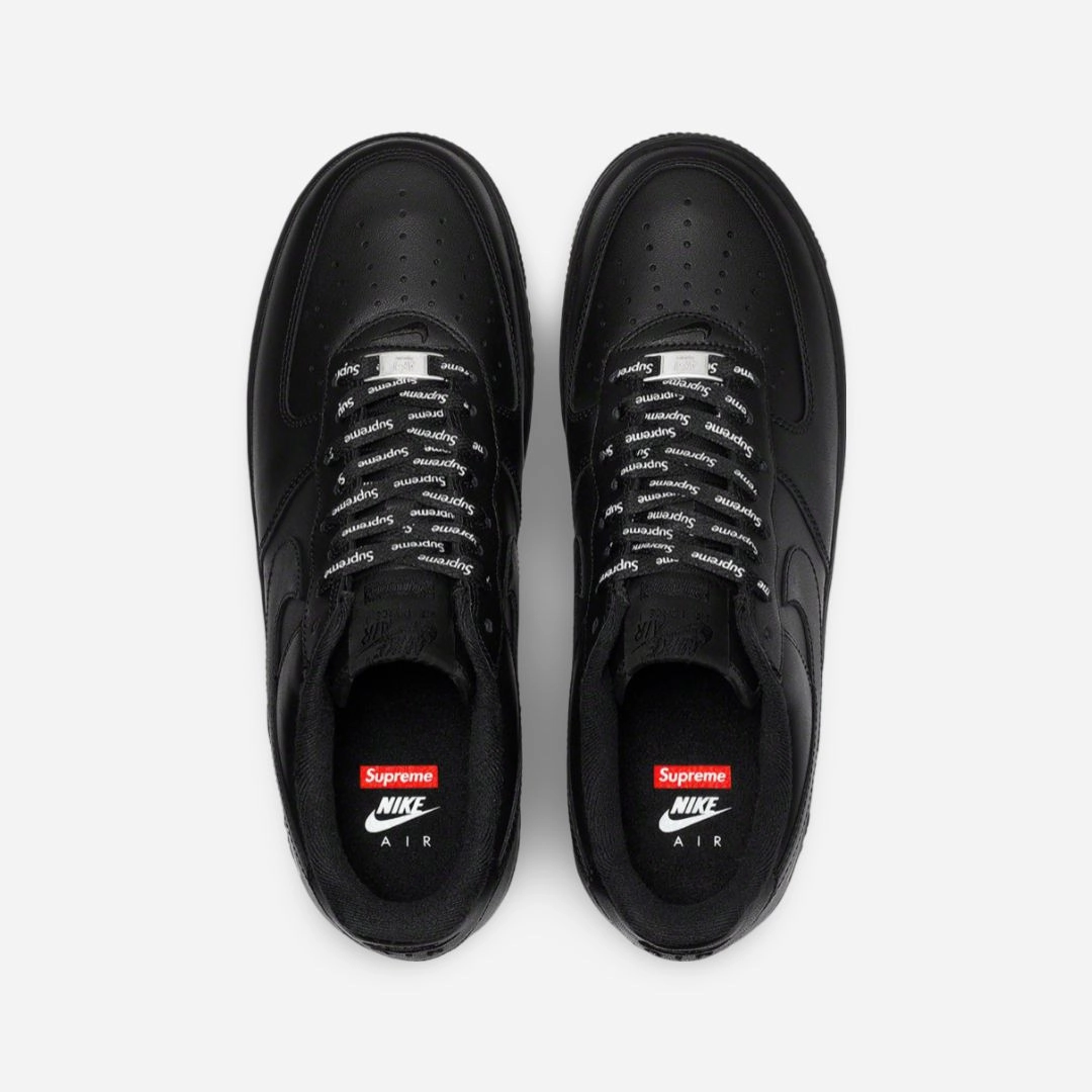 (Men's) Nike Air Force 1 Low SP x Supreme 'Box Logo' Black (2020) CU9225-001 bold harmony