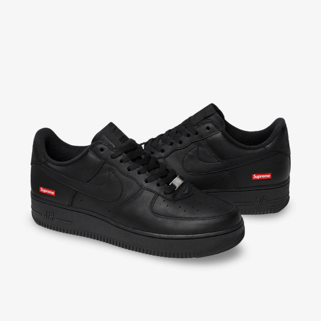 (Men's) Nike Air Force 1 Low SP x Supreme 'Box Logo' Black (2020) CU9225-001 bold harmony