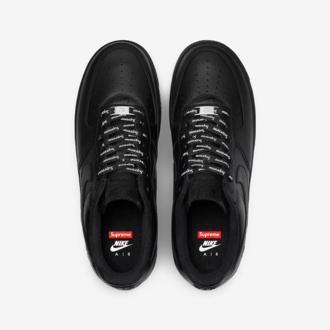 (Men's) Nike Air Force 1 Low SP x Supreme 'Box Logo' Black (2020) CU9225-001 bold harmony