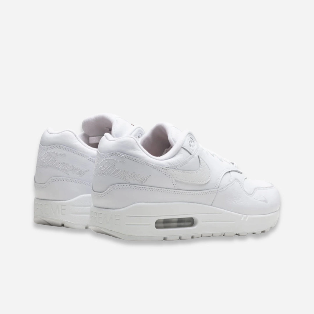 (Men's) Nike Air Max 1 '87 SP x Supreme 'Triple White' (2025) HF8813-100 move-easy layers