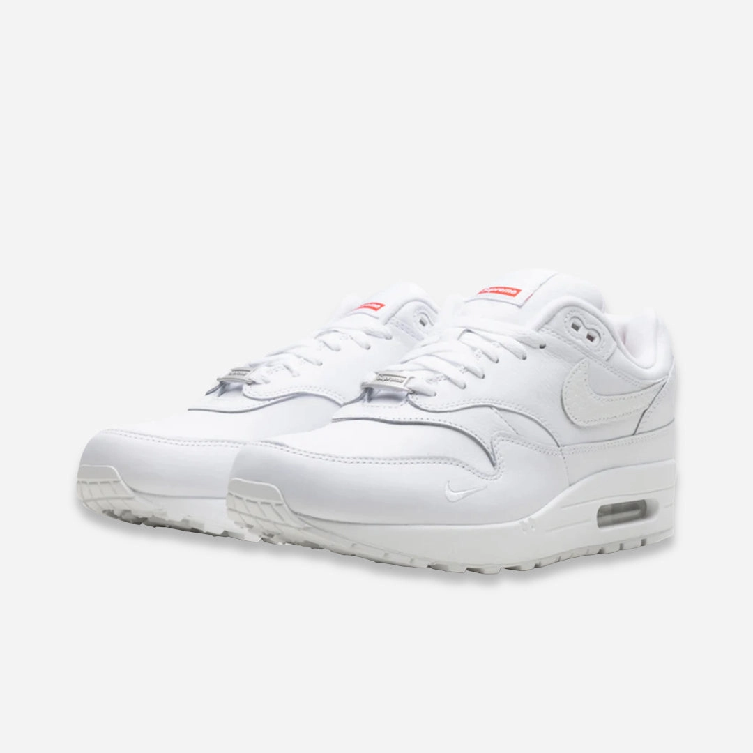 (Men's) Nike Air Max 1 '87 SP x Supreme 'Triple White' (2025) HF8813-100 move-easy layers