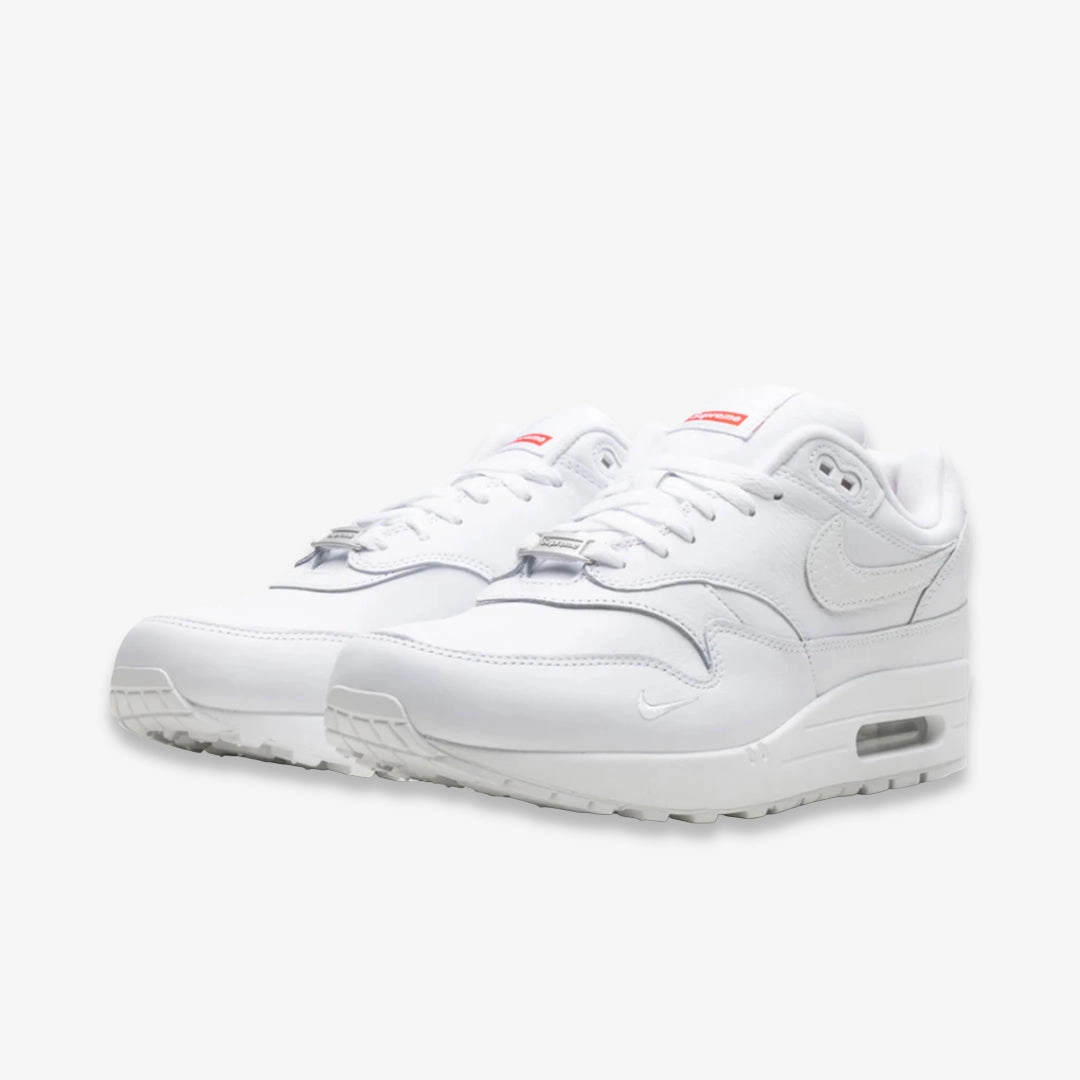(Men's) Nike Air Max 1 '87 SP x Supreme 'Triple White' (2025) HF8813-100 move-easy layers