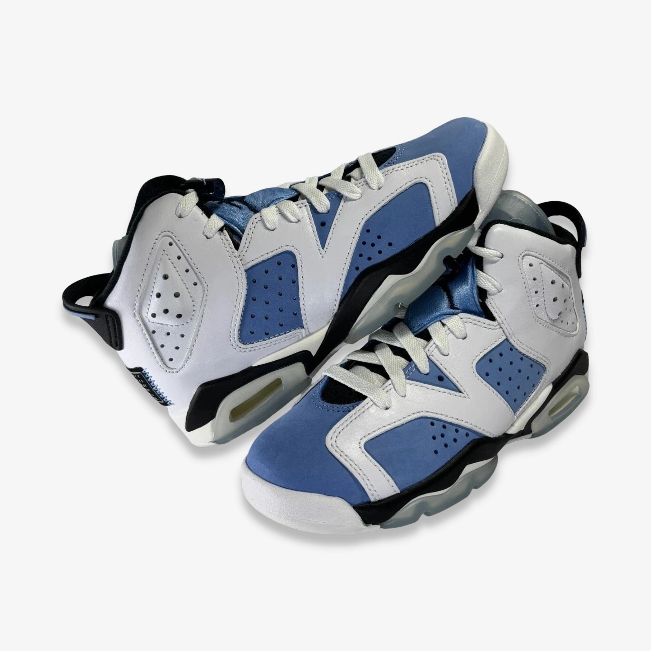 [NEW-CONDITIONAL: Size 4Y / 5.5W] (GS) Air Jordan 6 Retro 'White / UNC University Blue' (2022) 384665-410 soft structure ease-ready