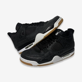 [PRE-LOVED: Size 10.5M / 12W] (Men's) Air Jordan 4 Retro SE 'Laser Black / Gum' (2019) CI1184-001 modular wear gear for today