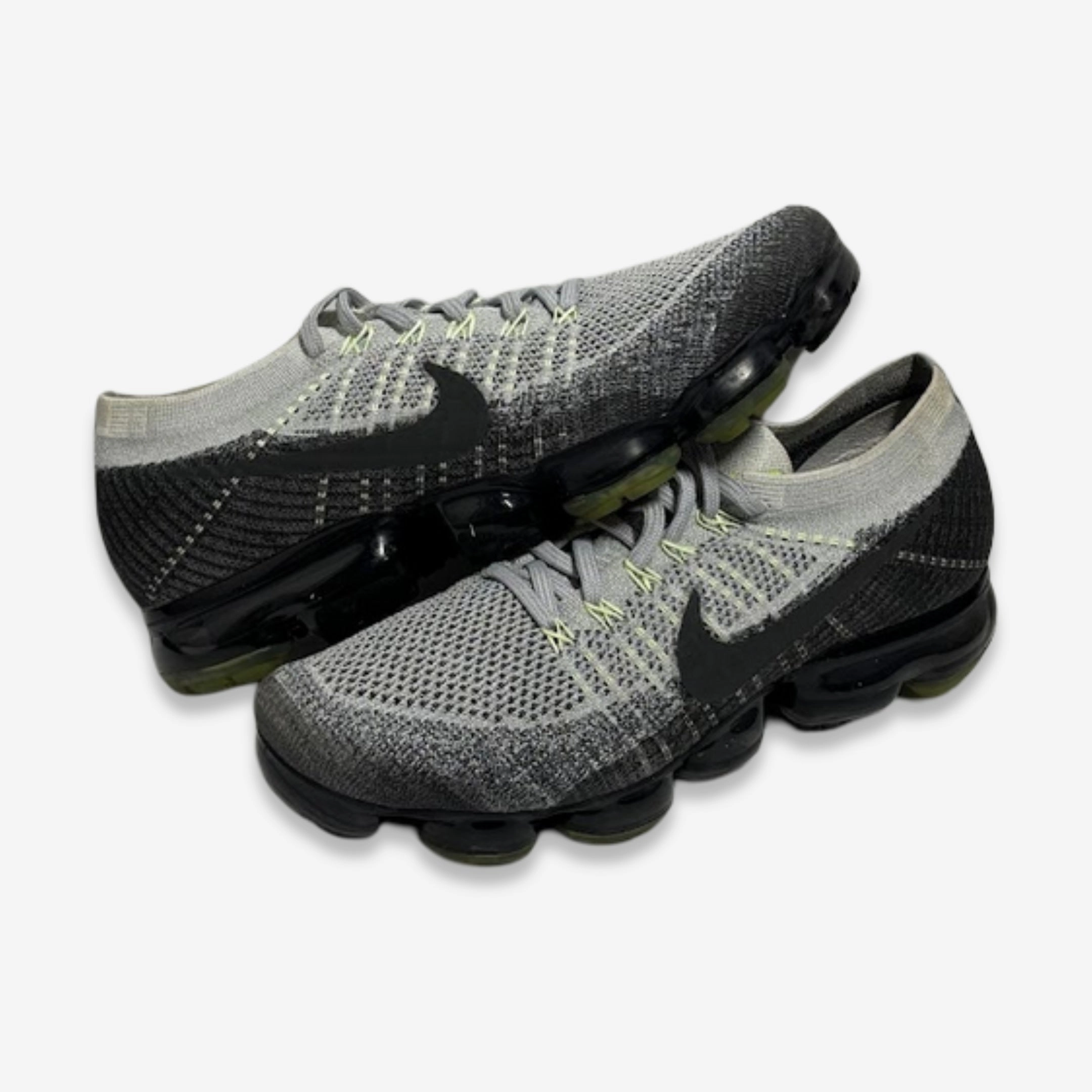 [PRE-LOVED: Size 10M / 11.5W] (Men's) Nike Air VaporMax 'Grey Neon' (2017) 922915-002 versatile mood flowwear
