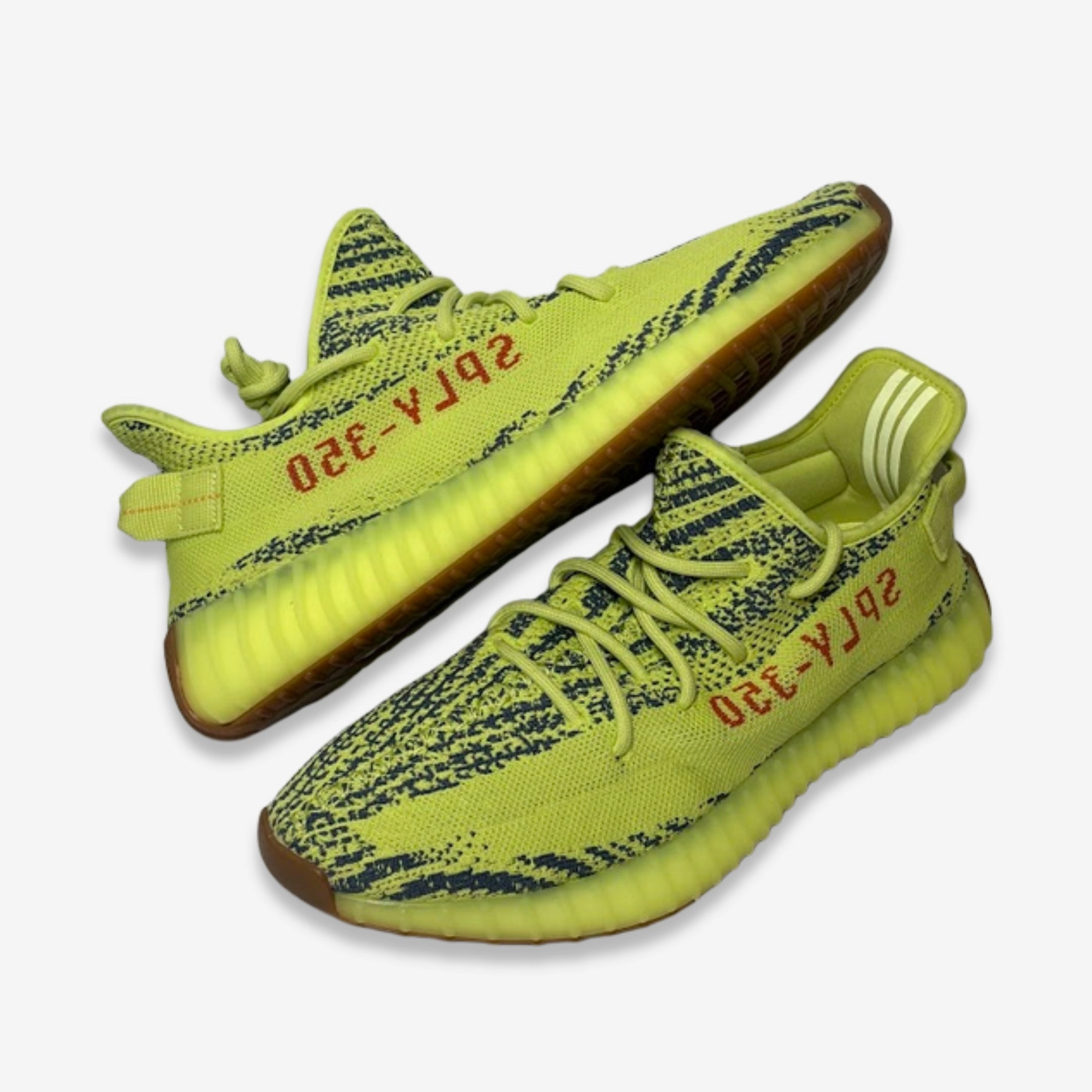[PRE-LOVED: Size 11M / 12W] (Men's) adidas Yeezy Boost 350 V2 'Semi Frozen Yellow' (2017) B37572 layered utility seamless transitions