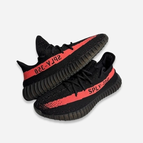 [PRE-LOVED: Size 9M / 10W] (Men's) adidas Yeezy Boost 350 V2 'Red Stripe' (2022) BY9612 new wave fit everyday ease