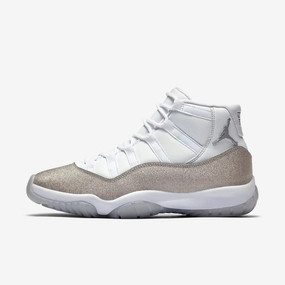 (Women's) Air Jordan 11 Retro 'Metallic Silver / Glitter' (2019) AR0715-100 tone-driven daily shift