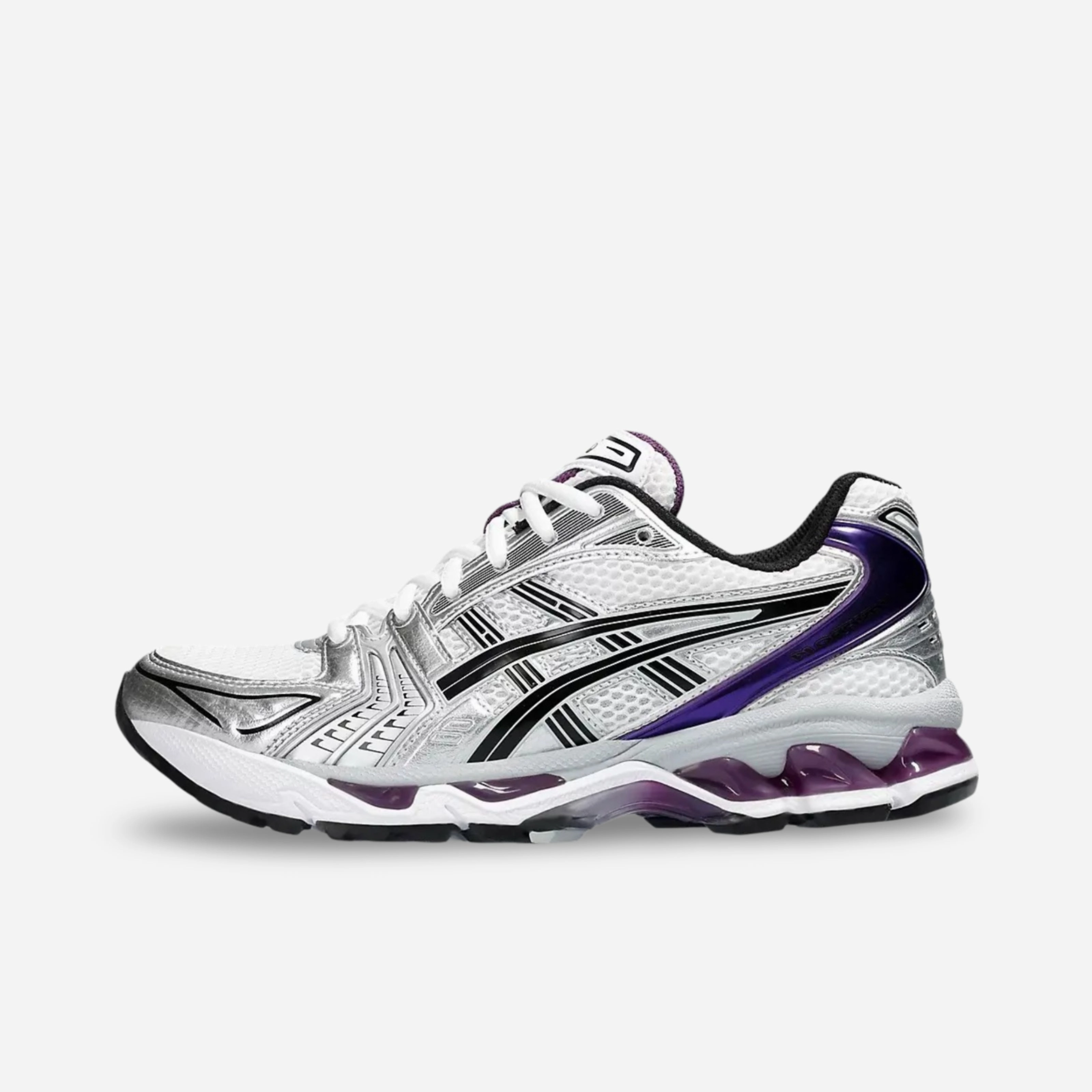 visual ease (Women's) ASICS Gel Kayano 14 'White / Dark Grape' (2023) 1202A056-111 live with intent