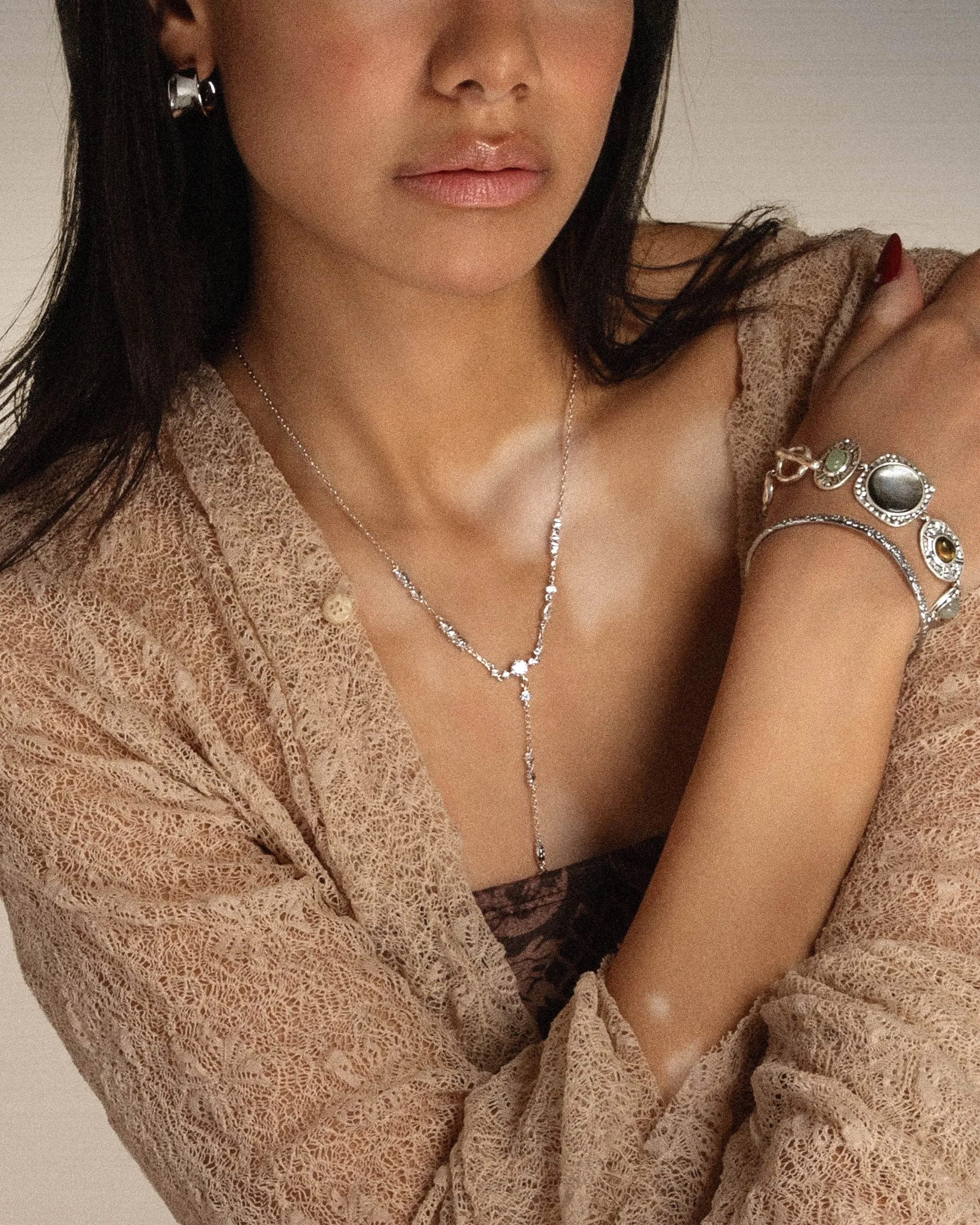 Adriana Necklace in Silver