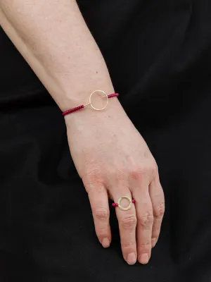 All Around Beaded Ring - Mulberry