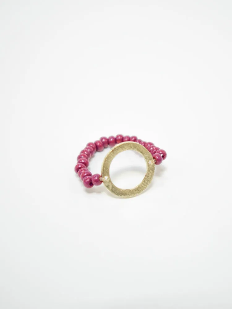 All Around Beaded Ring - Mulberry