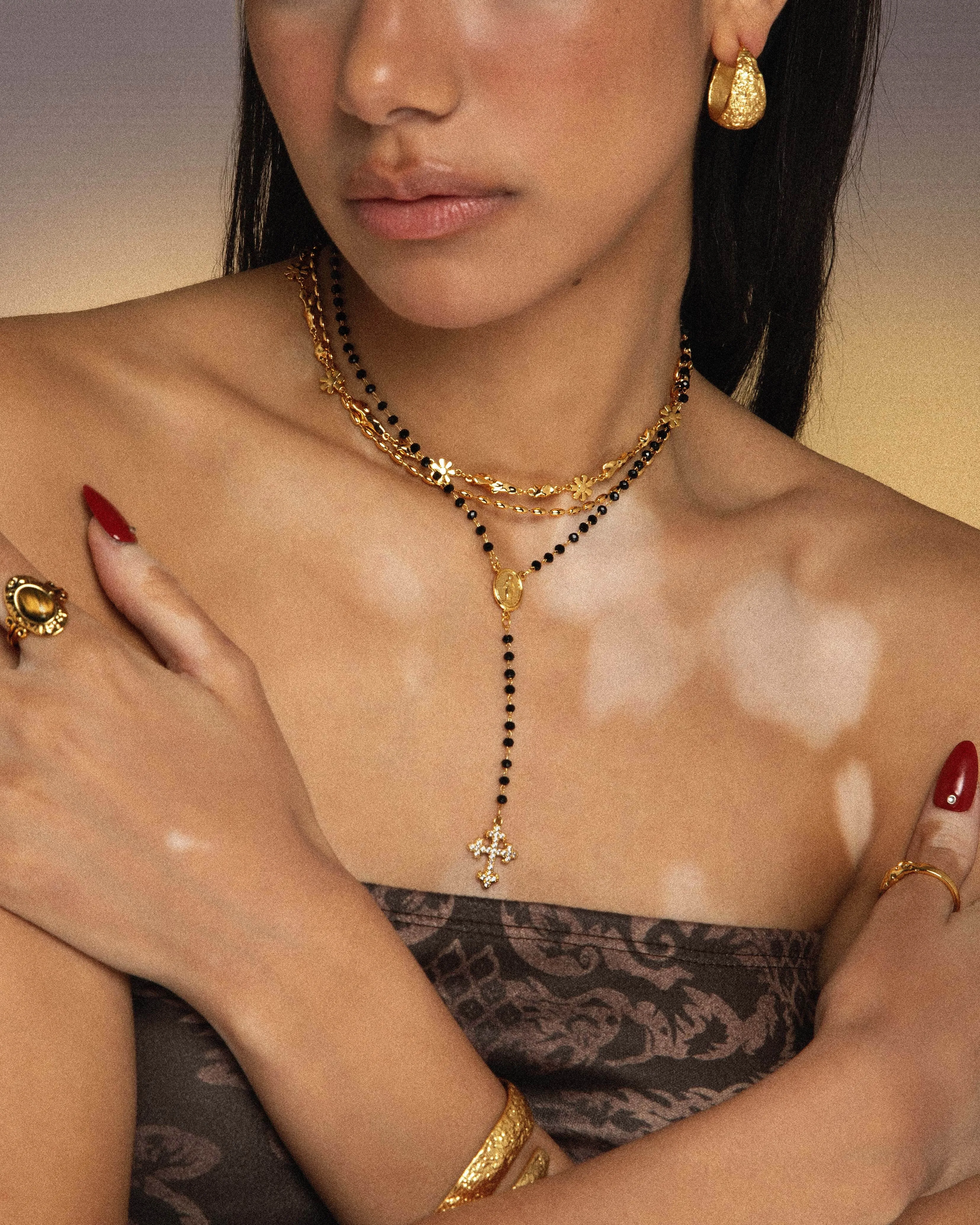 Beaded Lariat Necklace