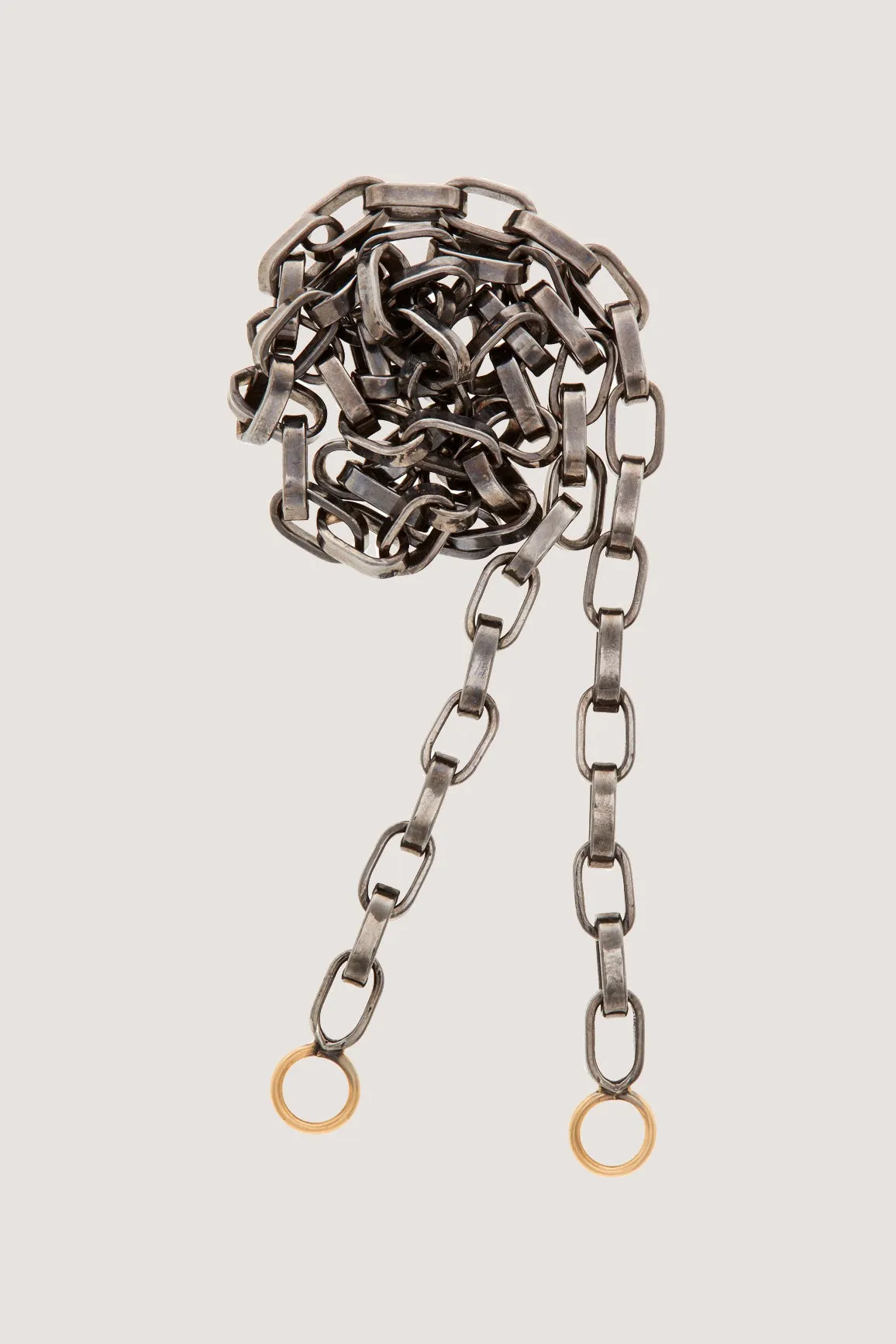 Biker Chain Bracelet - 6.5, Blackened Silver