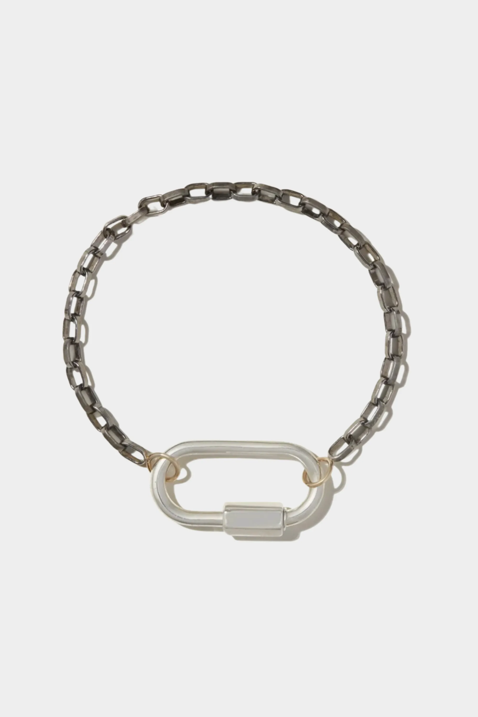 Biker Chain Bracelet - 6.5, Blackened Silver