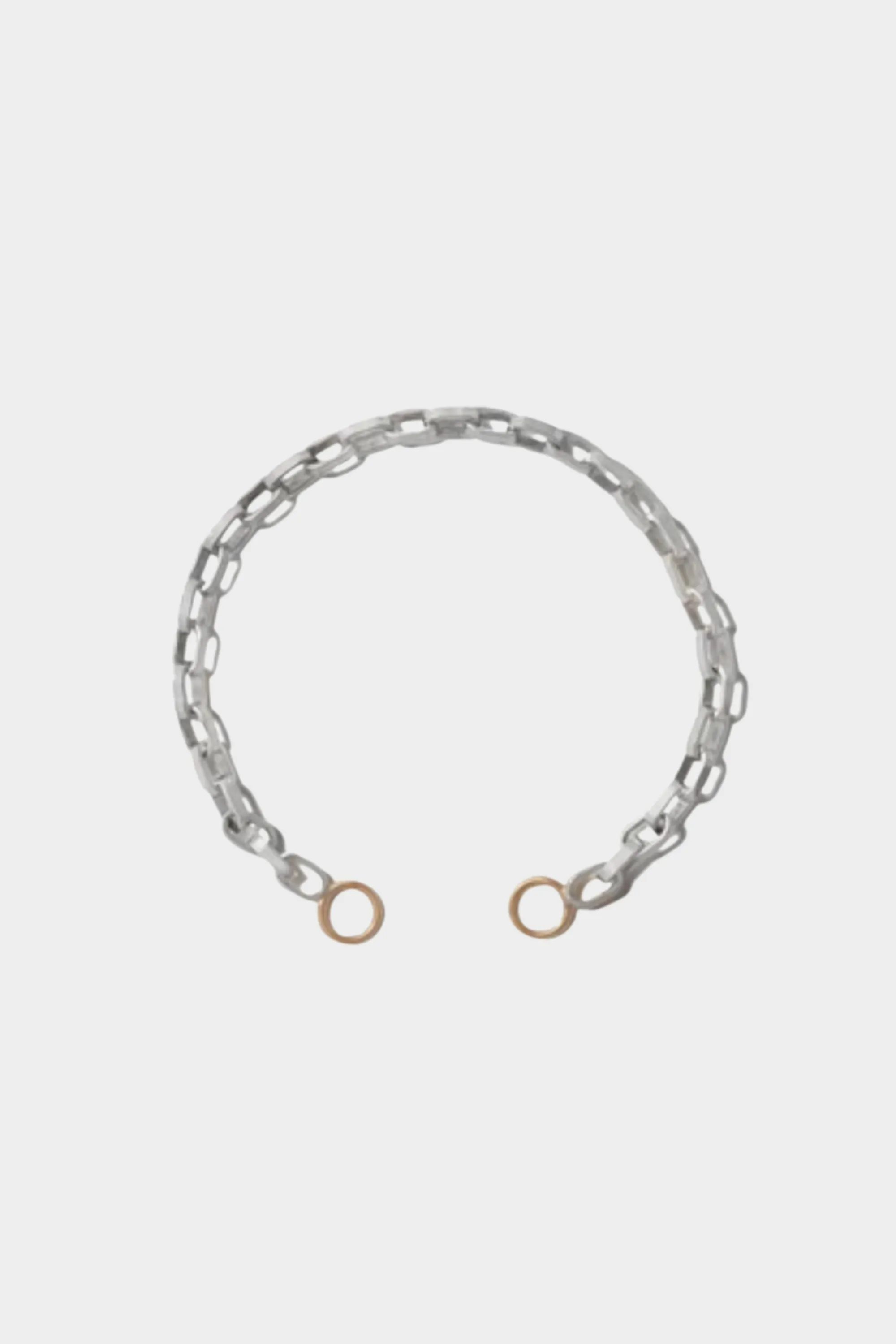 Biker Chain Bracelet, Polished Silver
