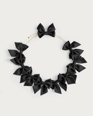Black Bow Necklace