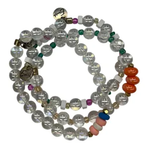 Bracelet Beaded By Clothes Mentor In Clear, Size:03 Piece Set
