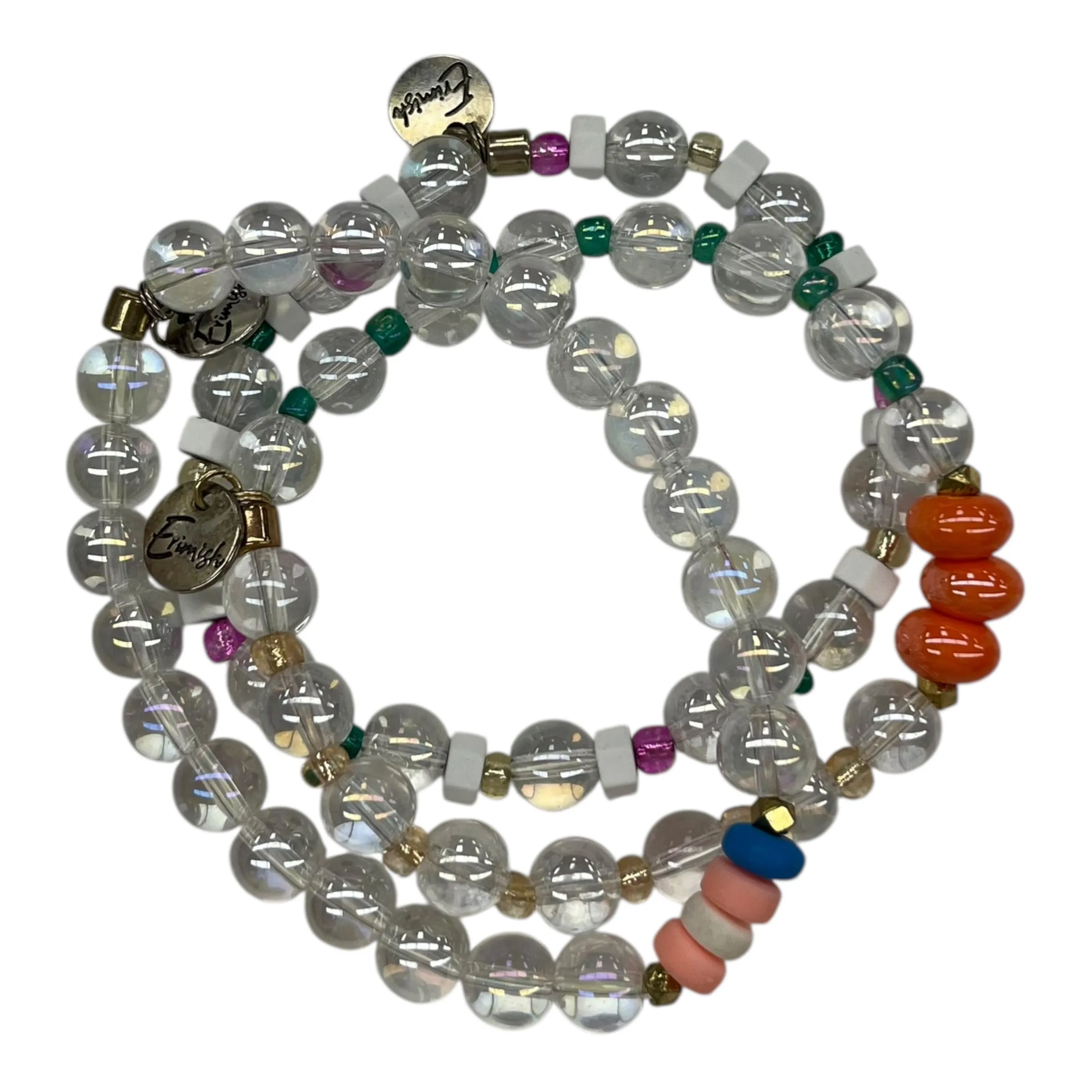 Bracelet Beaded By Clothes Mentor In Clear, Size:03 Piece Set