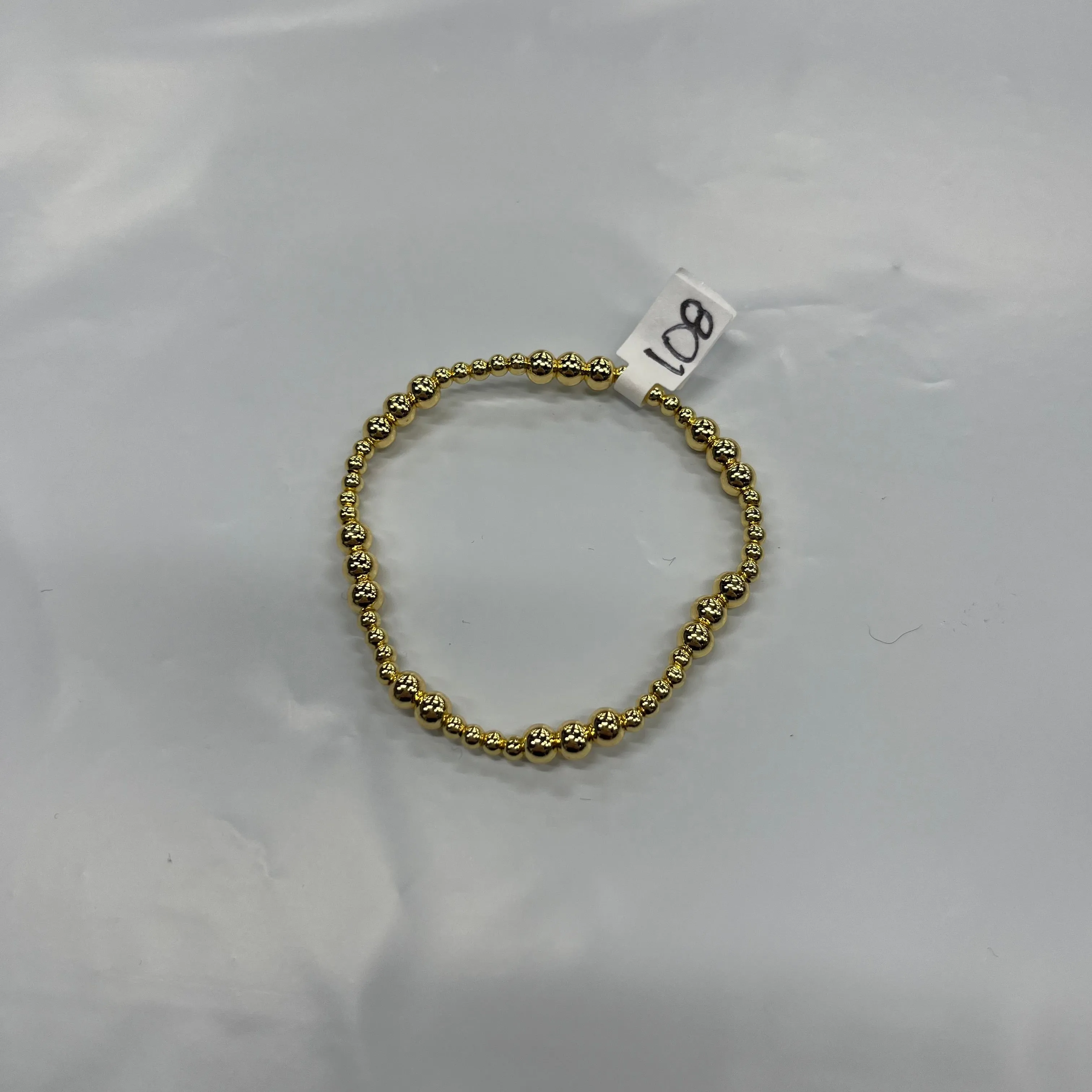 Bracelet Beaded By Cmc 18kt Plated Over Stainless Steel