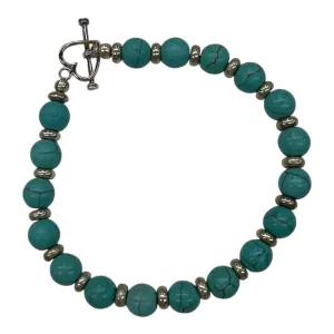 Bracelet Beaded By Cmf In Aqua