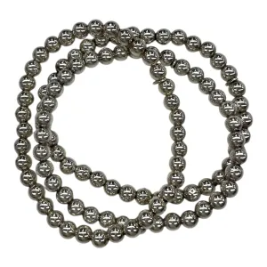 Bracelet Beaded By Cmf In Silver, Size:03 Piece Set