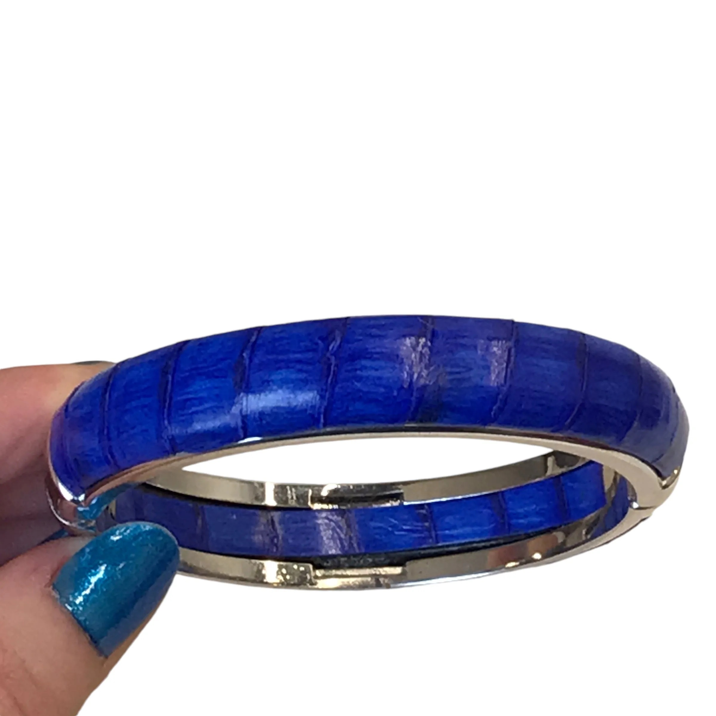 BRACELET OTHER by Scuola del Cuoio In BLUE & SILVER