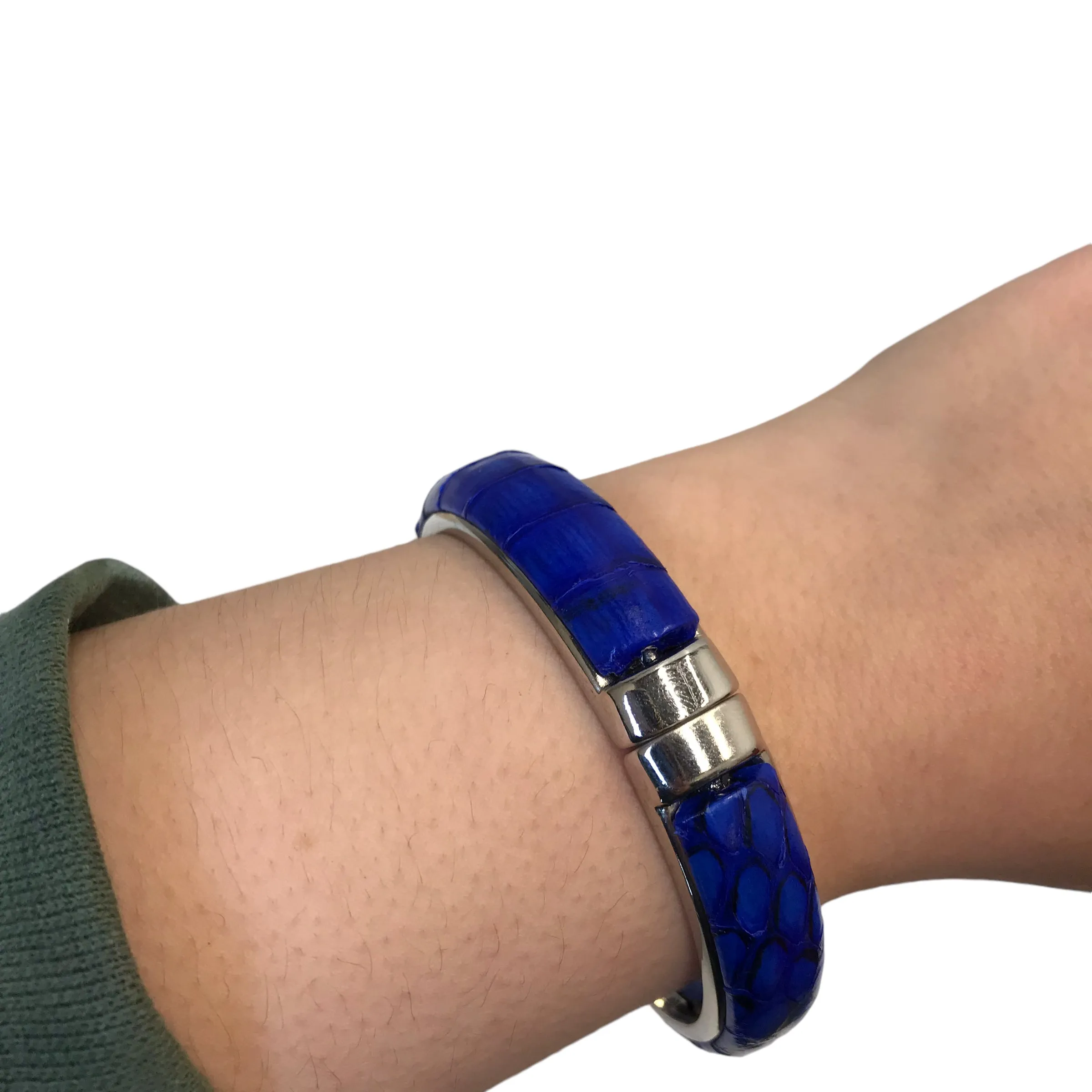 BRACELET OTHER by Scuola del Cuoio In BLUE & SILVER