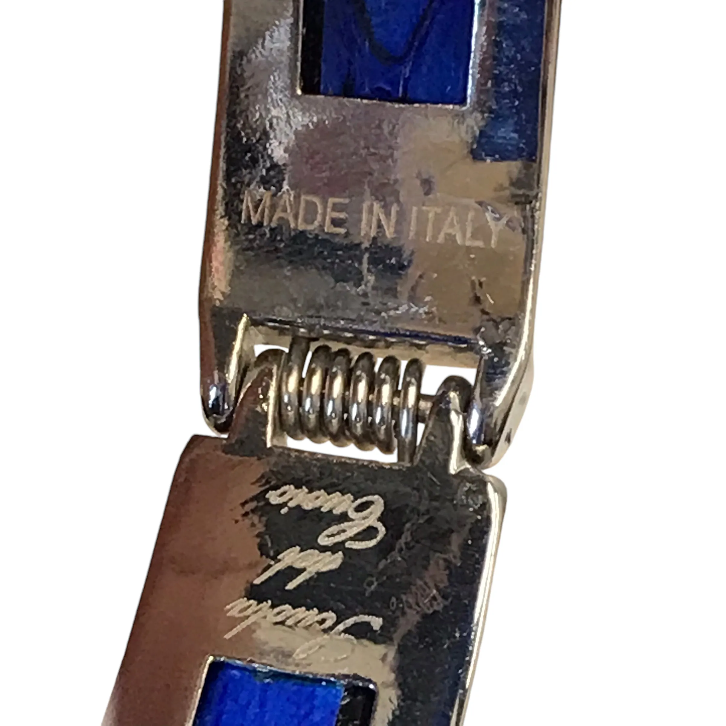 BRACELET OTHER by Scuola del Cuoio In BLUE & SILVER