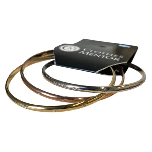 Bracelet Set In Gold, Size:03 Piece Set