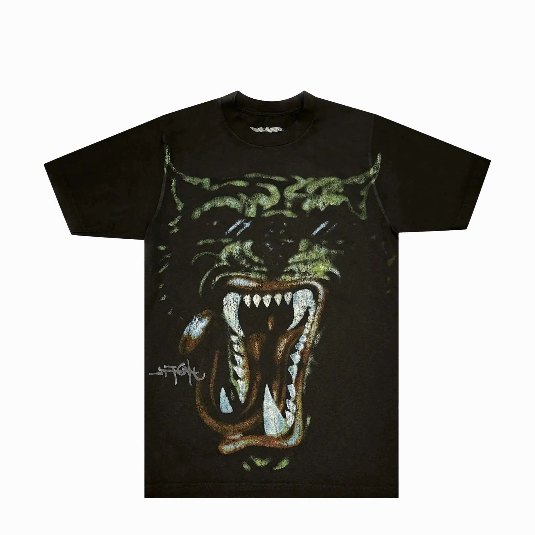 Cactus Jack by Travis Scott Green Hyena Tour Tee Black