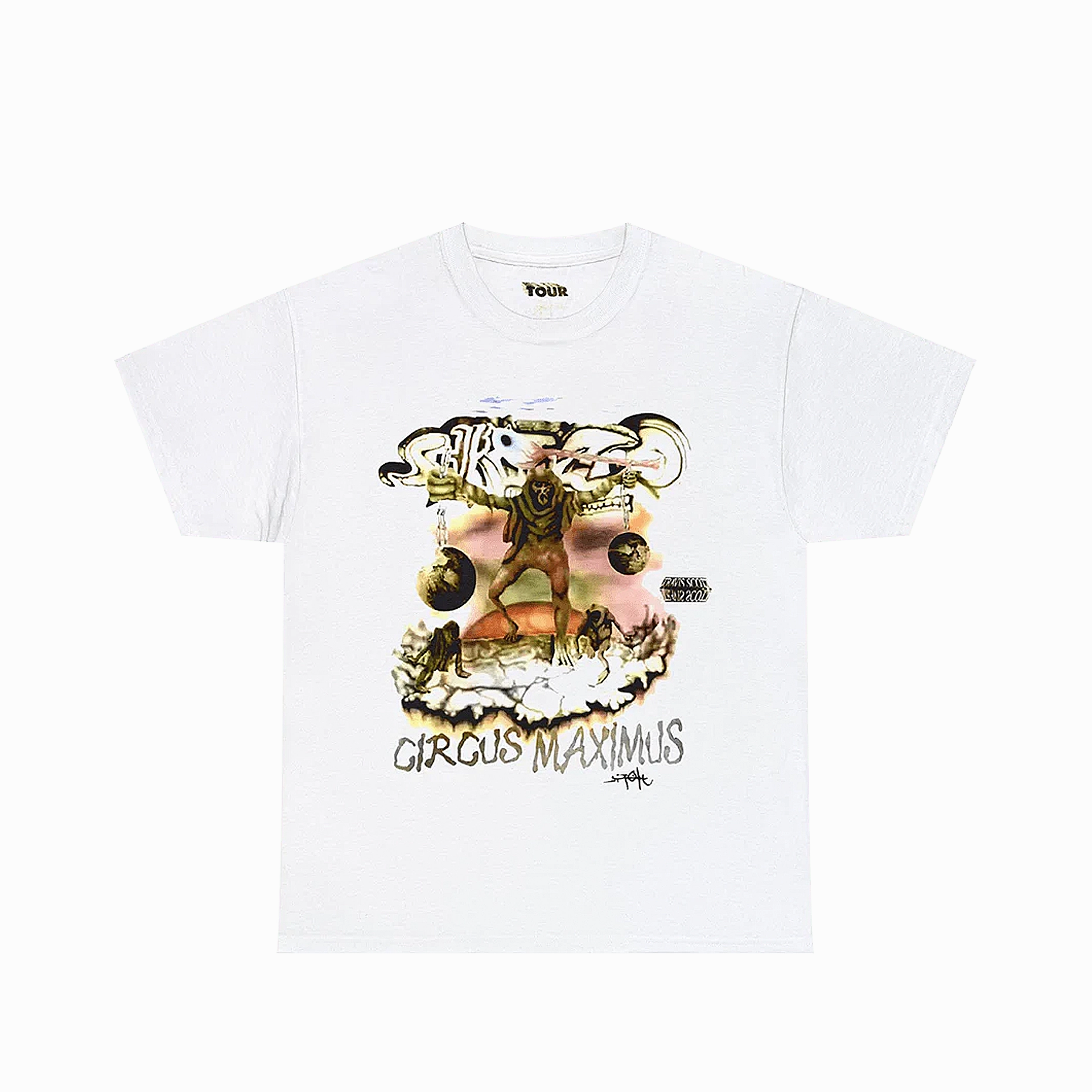 Cactus Jack by Travis Scott Utopia Tour Skitzo Circus Maximus Tee White