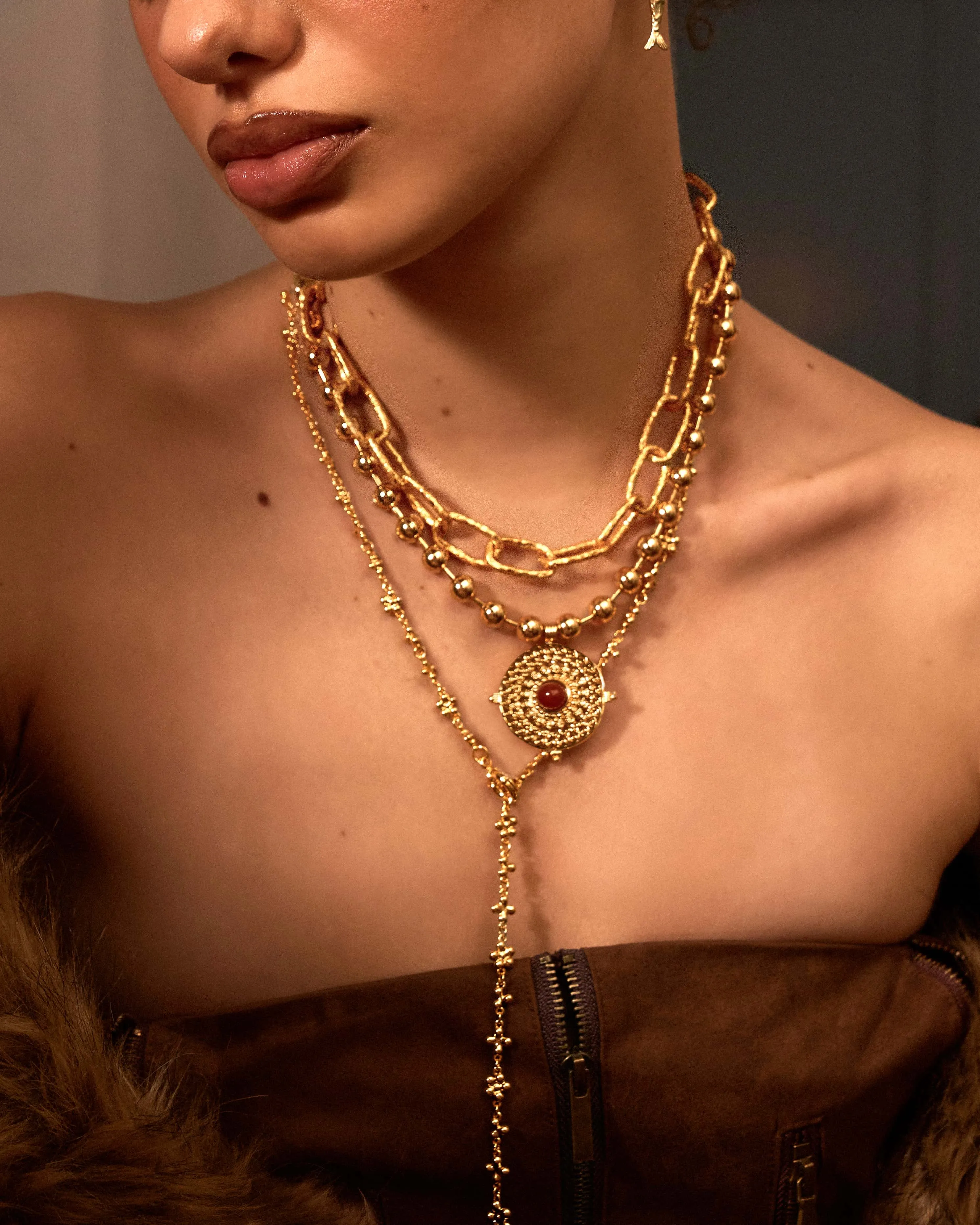 Chunky Textured Chain Necklace