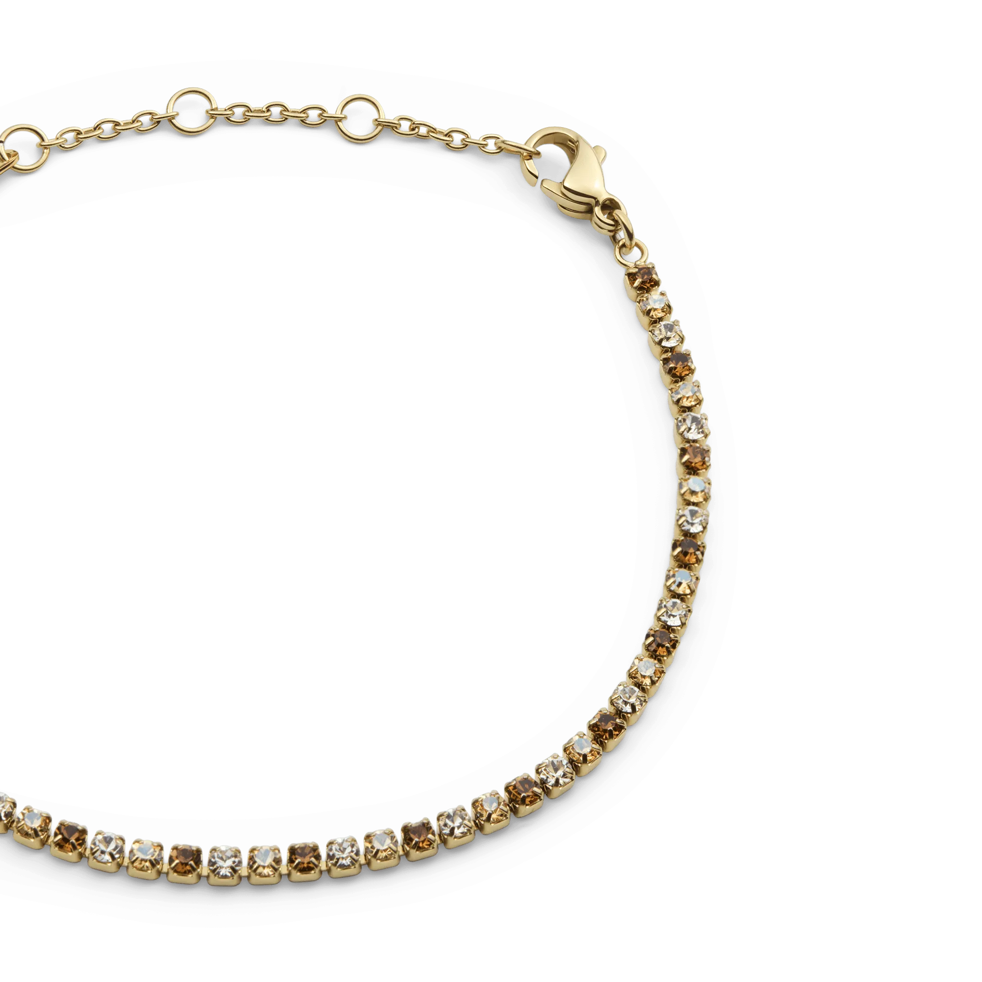 Classic Tennis Bracelet Honey Combo Gold
