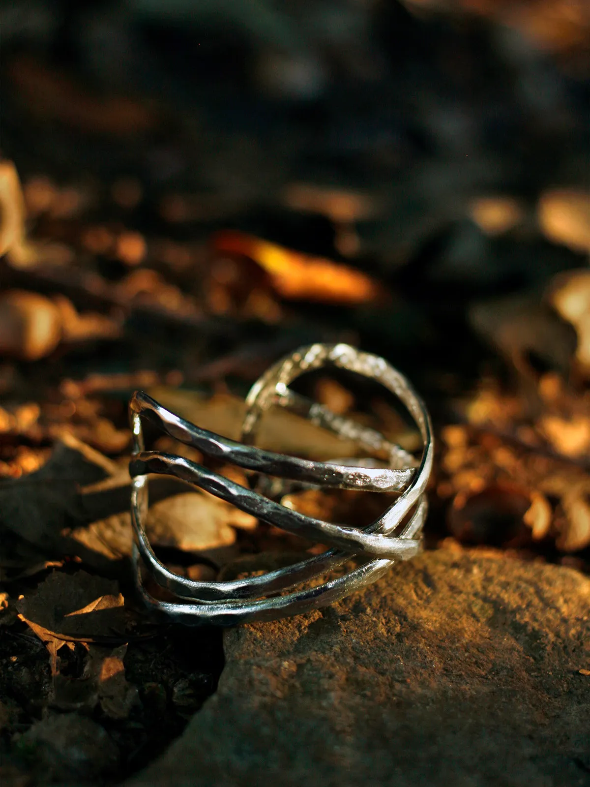 Criss-Cross Cuff Silver