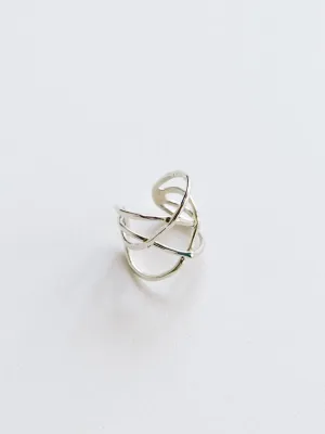 Criss Cross Ring Silver