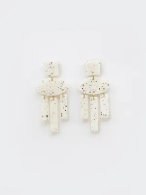 Dappled Shapes Earrings - White