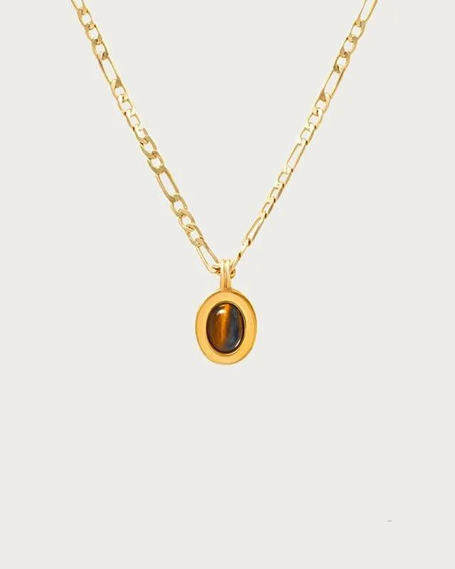 Devon Necklace in Tiger??s Eye