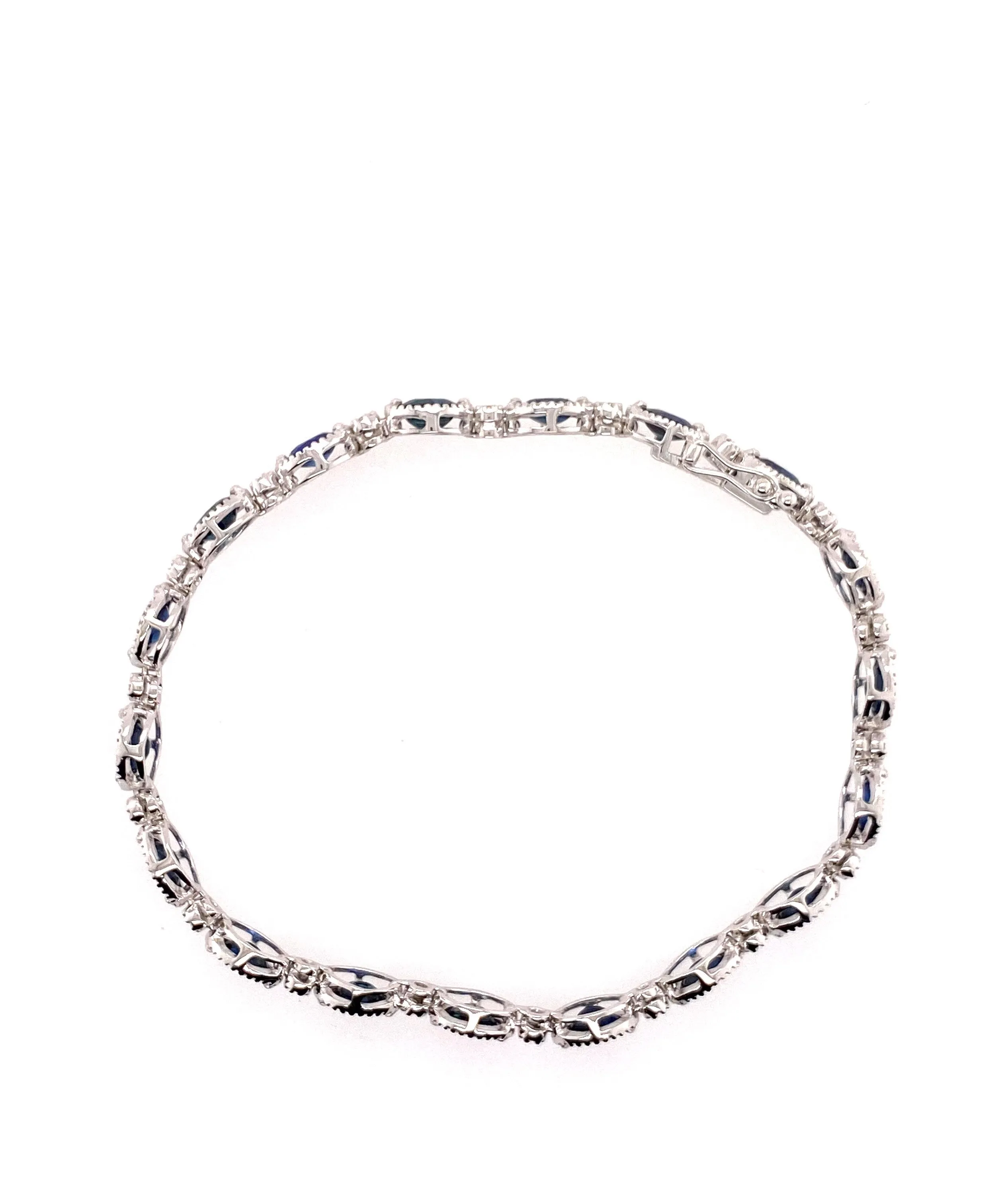 diamond and sapphire tennis bracelet