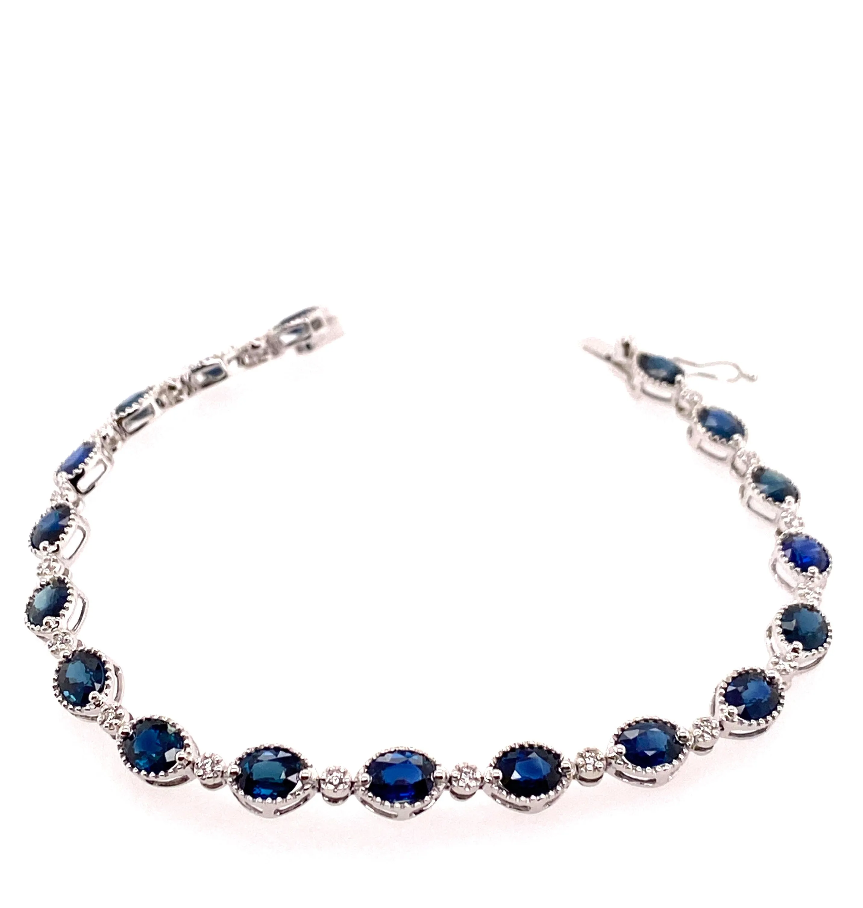 diamond and sapphire tennis bracelet