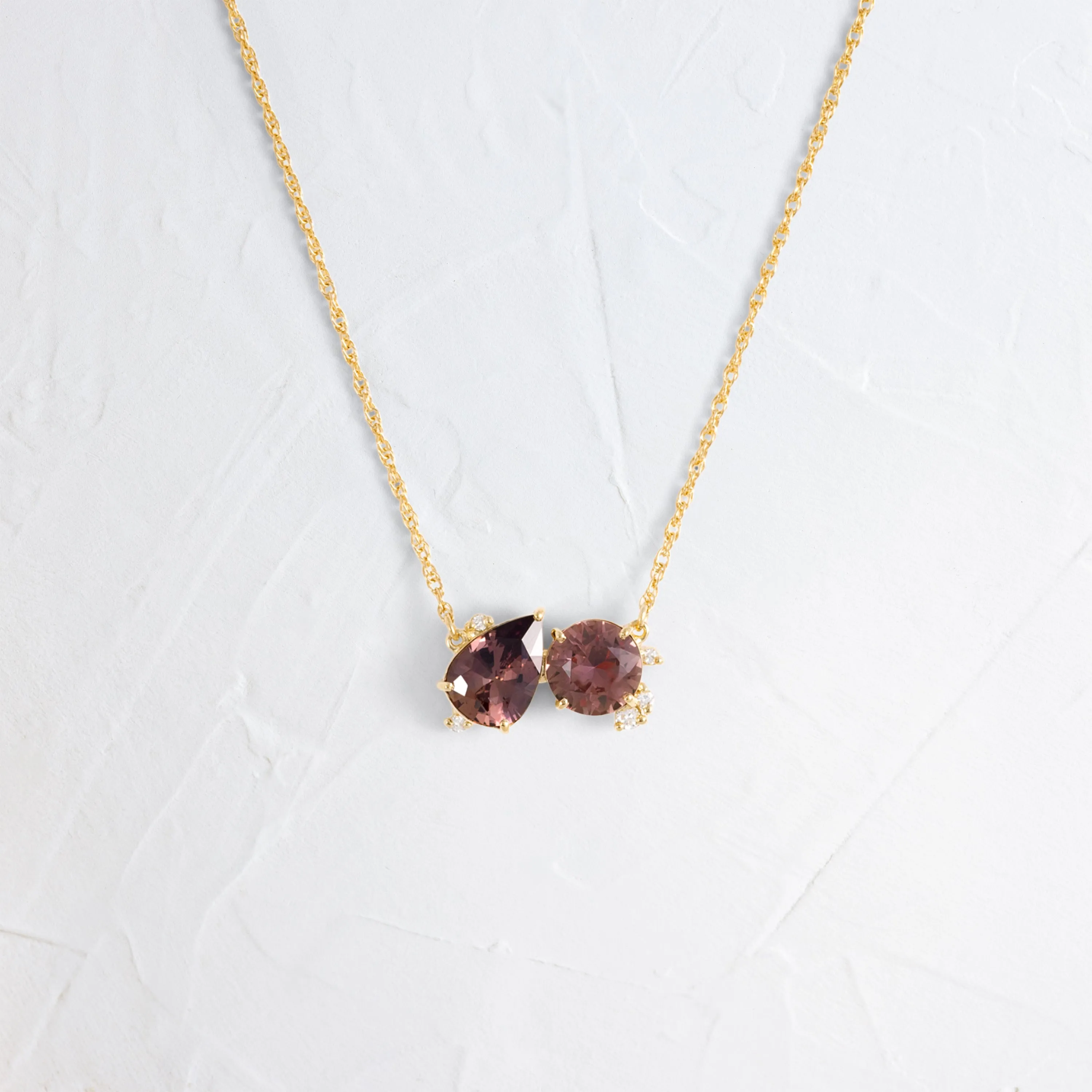 Duality Necklace in Warm Sapphire