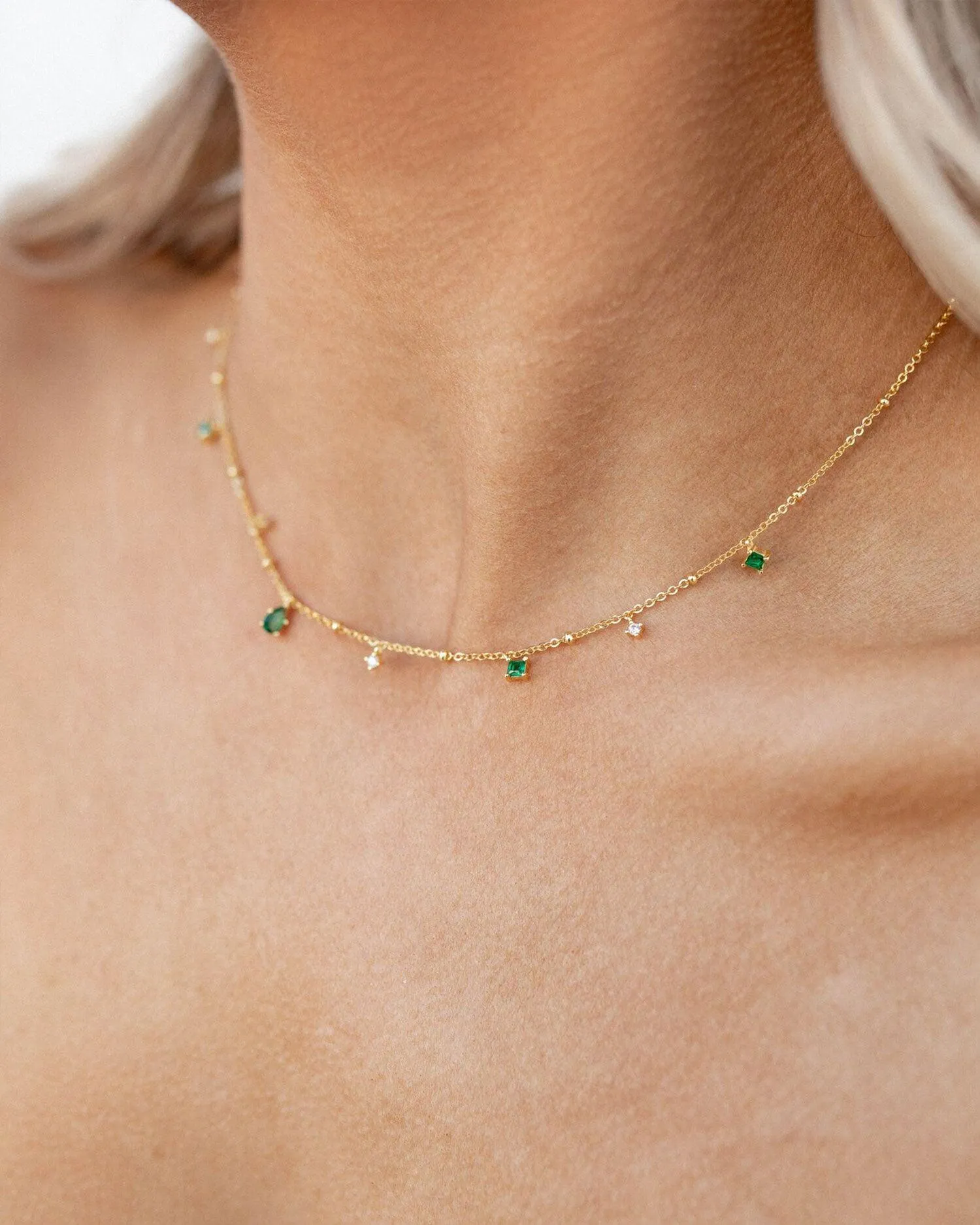 Elysee Necklace in Emerald Green
