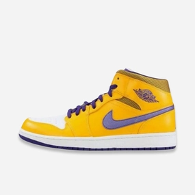 engineered comfort (Men's) Air Jordan 1 Mid 'Los Angeles Lakers' (2013) 554724-708 lifestyle rhythm