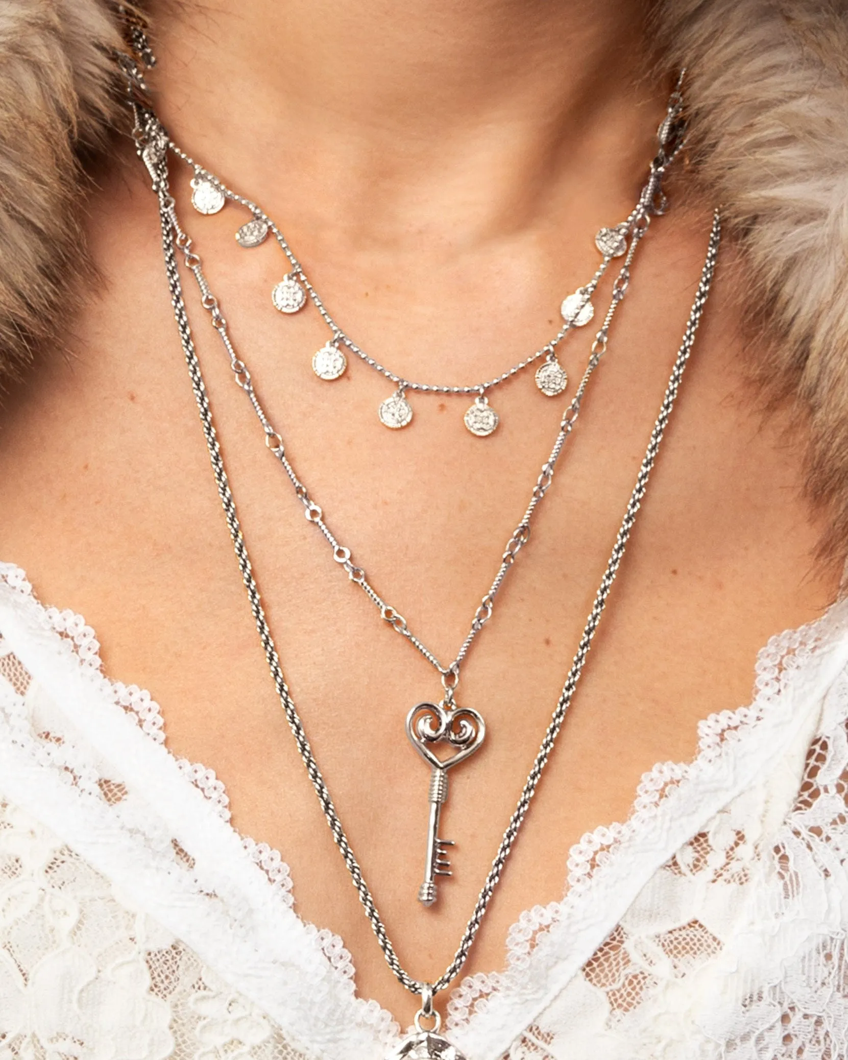 Eternal Love Lock Necklace in Silver