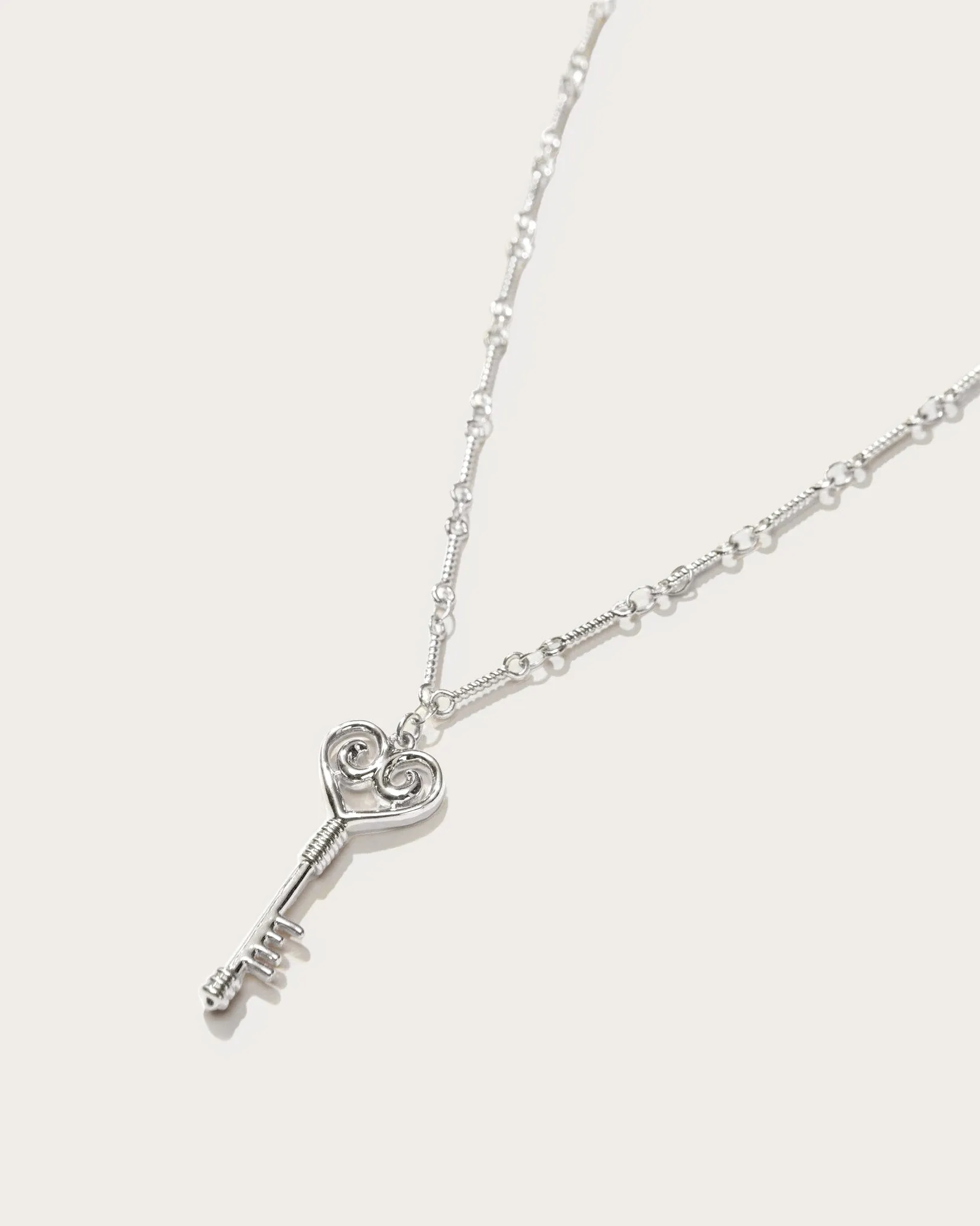 Eternal Love Lock Necklace in Silver
