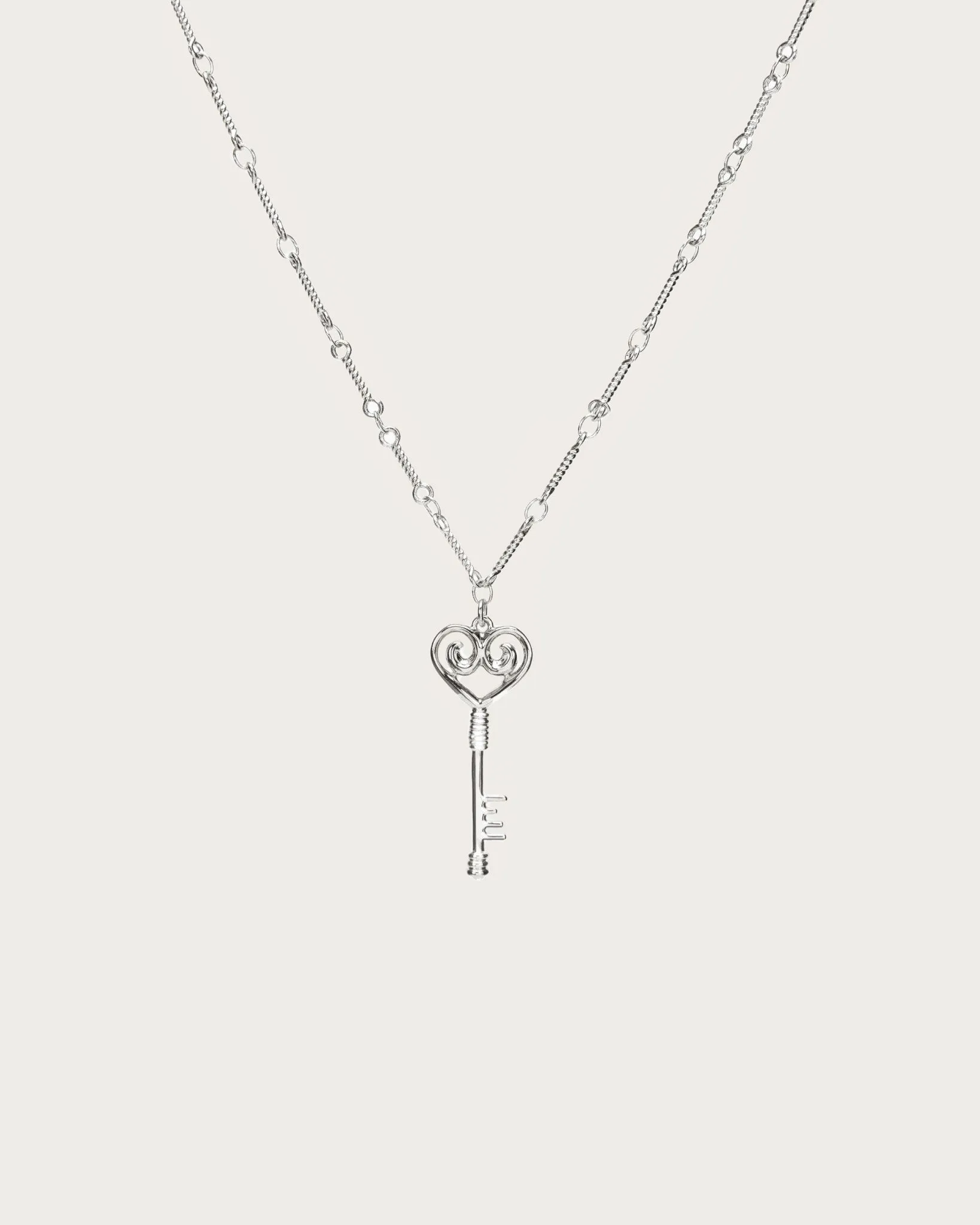 Eternal Love Lock Necklace in Silver
