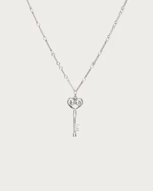 Eternal Love Lock Necklace in Silver