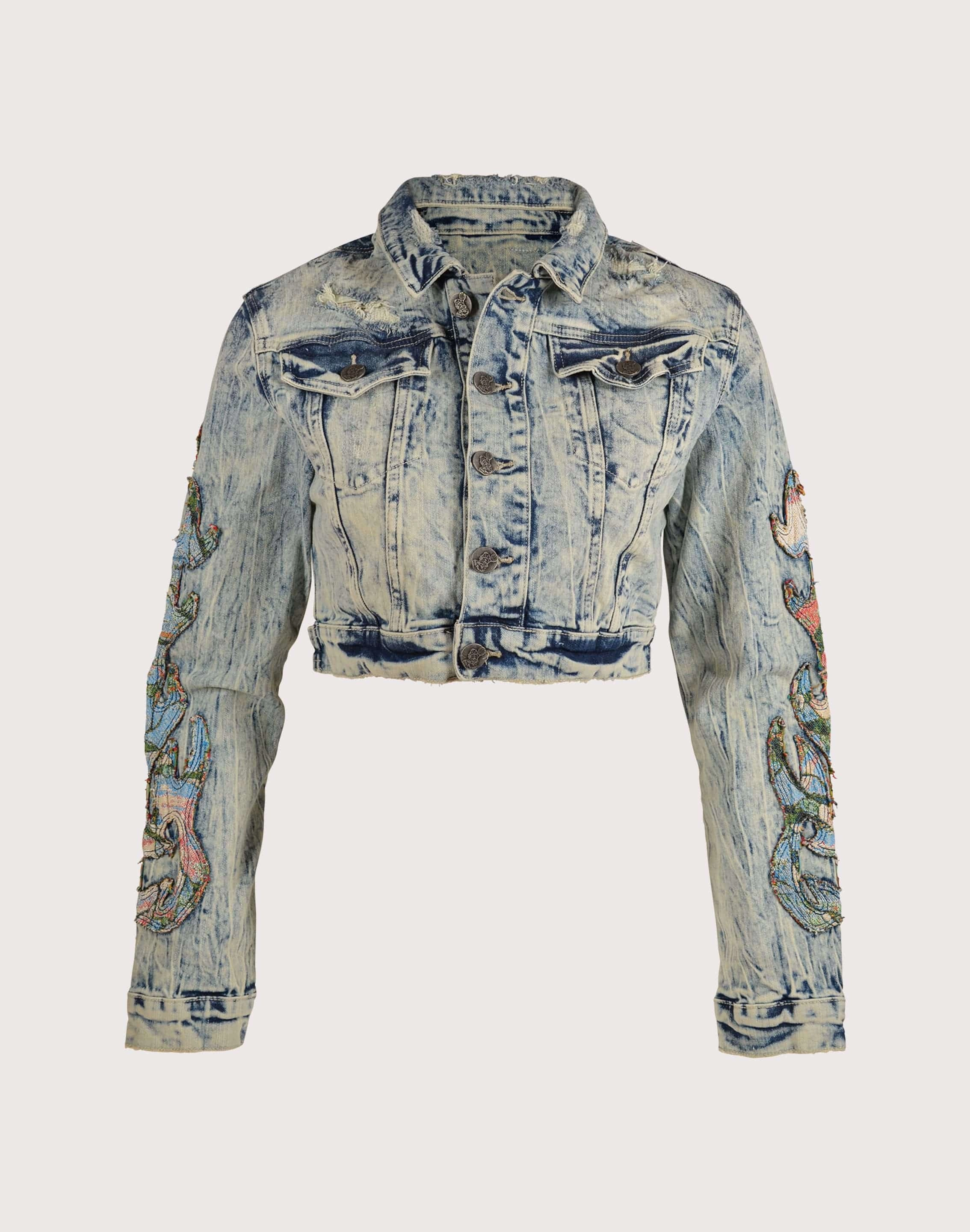 Grindhouse Denim Flame Jacket Party wear Clothing assortments